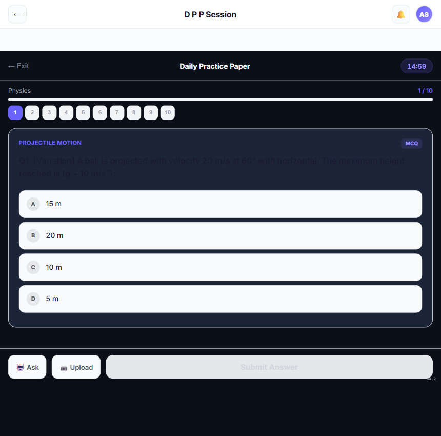 DPP session — adaptive daily practice